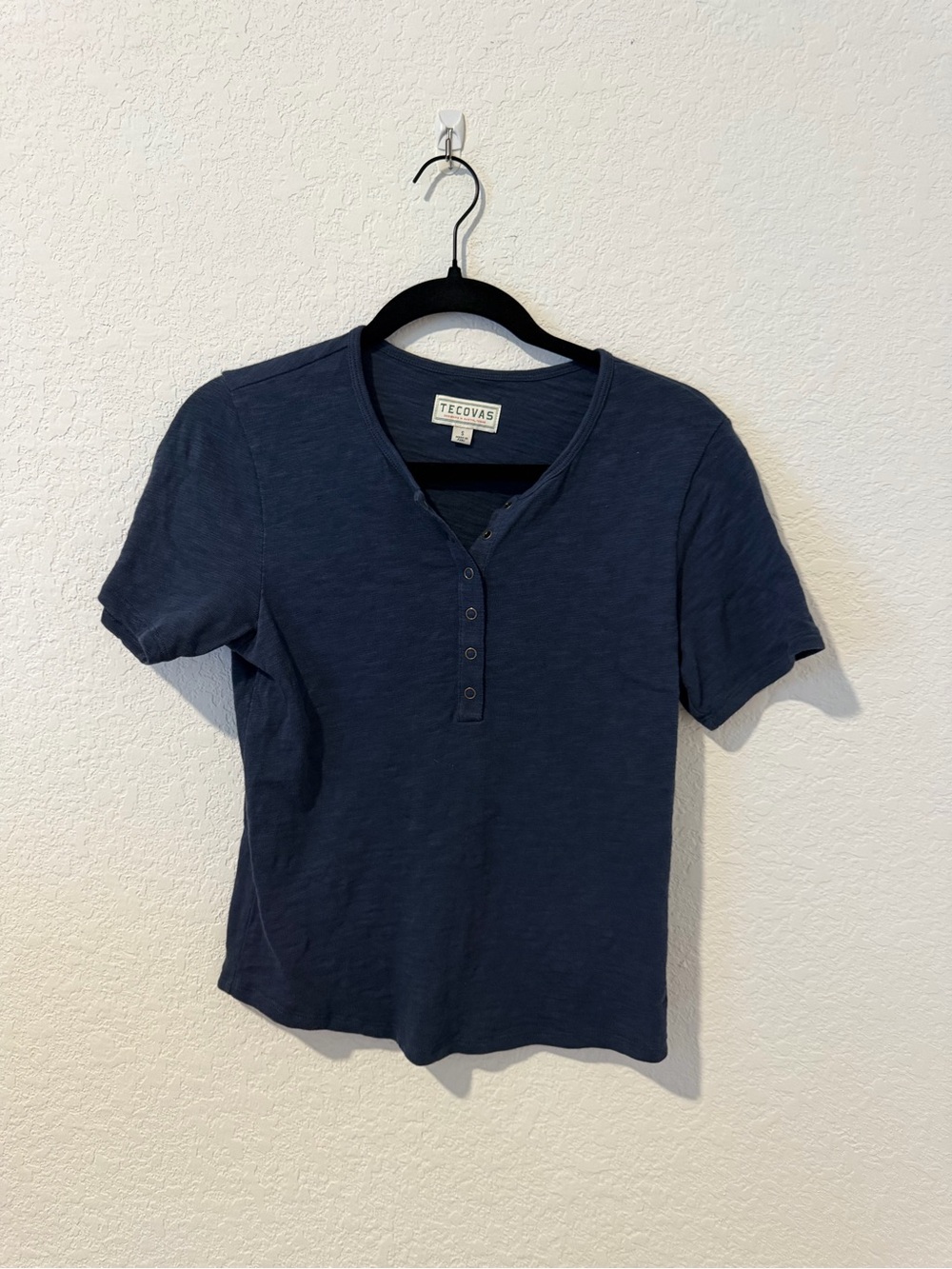 Tecovas Navy Short-Sleeve Henley Tee